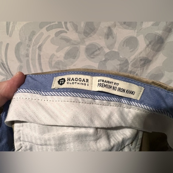 Haggar Clothing Straight Fit Premium No Iron Khaki Pants Preppy Men's Size 32x32 - Picture 6 of 9